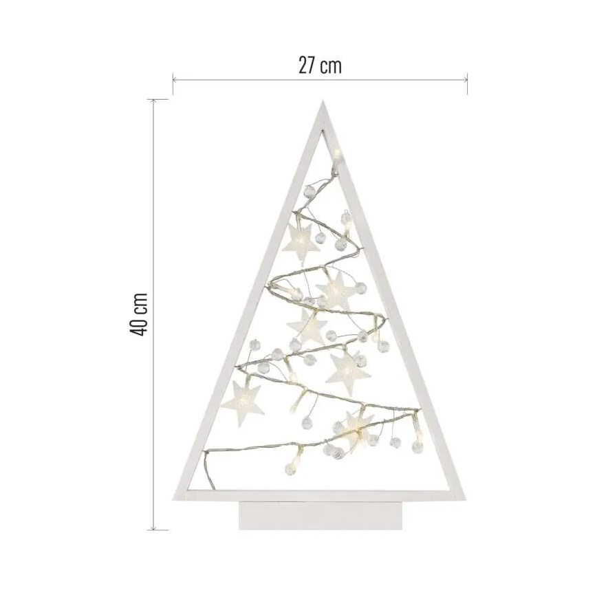 LED karácsonyi dekoráció 15xLED/2xAA karácsonyfa