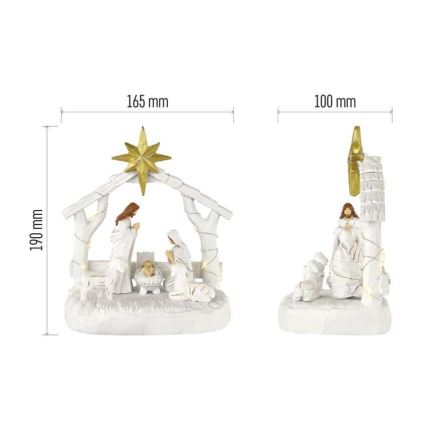 LED karácsonyi dekoráció 20xLED/2xAAA meleg fehér