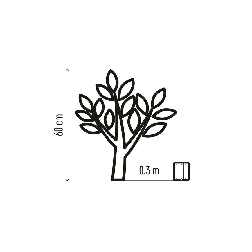 LED Karácsonyi dekoráció 24xLED/3xAA
