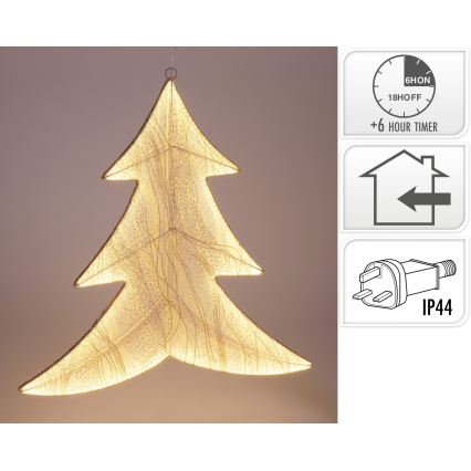 LED karácsonyi dekoráció 260xLED/6W/230V 56 cm meleg fehér karácsonyfa/arany