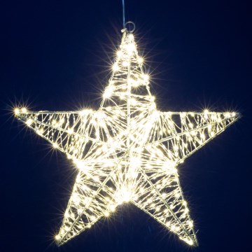 LED karácsonyi dekoráció 320xLED/230V 45 cm csillag meleg fehér