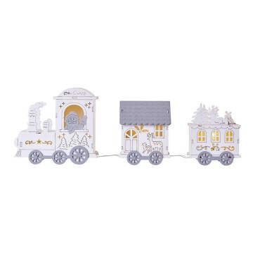 LED Karácsonyi dekoráció 3xLED/2xAA szürke