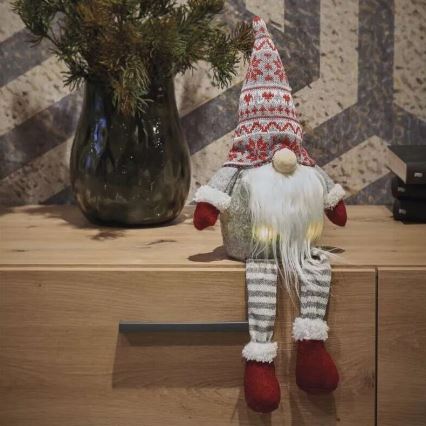 LED Karácsonyi dekoráció 4xLED/3xAA manó