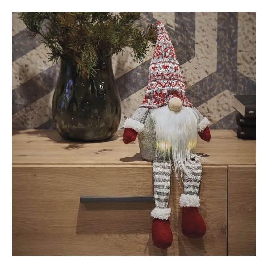 LED Karácsonyi dekoráció 4xLED/3xAA manó