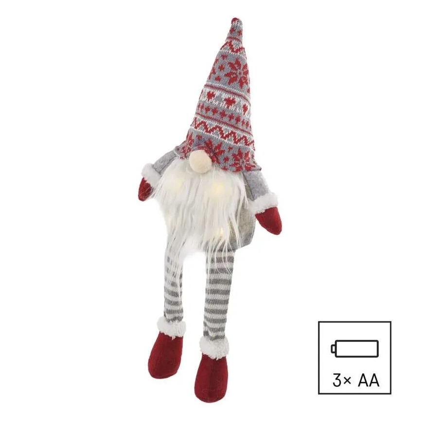 LED Karácsonyi dekoráció 4xLED/3xAA manó