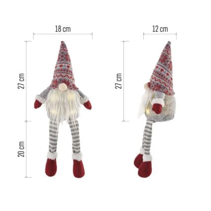 LED Karácsonyi dekoráció 4xLED/3xAA manó