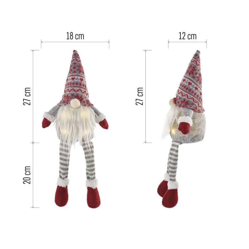 LED Karácsonyi dekoráció 4xLED/3xAA manó