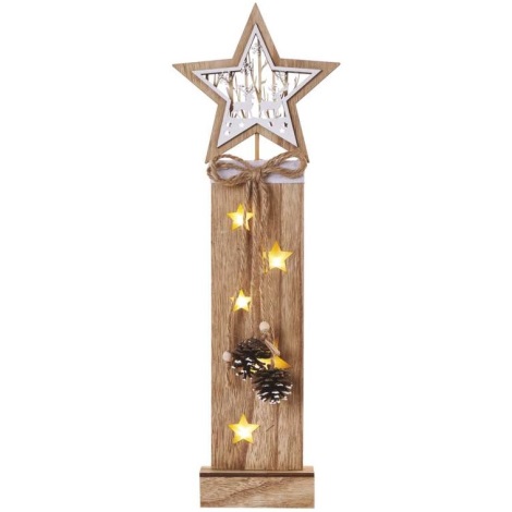 LED Karácsonyi dekoráció 5xLED/2xAA csillag