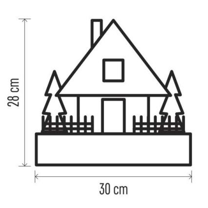 LED Karácsonyi dekoráció 5xLED/2xAA fehér