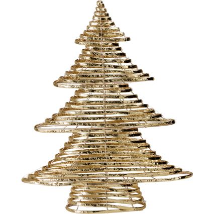LED karácsonyi dekoráció 60xLED/3xAA 60 cm meleg fehér karácsonyfa/arany