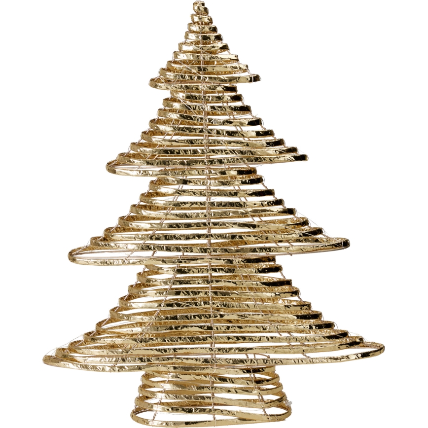 LED karácsonyi dekoráció 60xLED/3xAA 60 cm meleg fehér karácsonyfa/arany