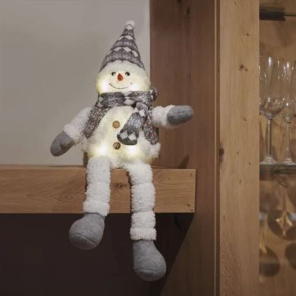 LED karácsonyi dekoráció 6xLED/3xAA hóember