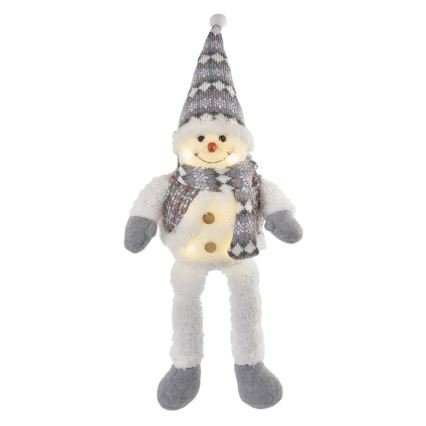 LED karácsonyi dekoráció 6xLED/3xAA hóember