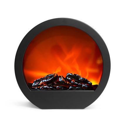 LED Karácsonyi dekoráció 7xLED/230V/4xAA kandalló