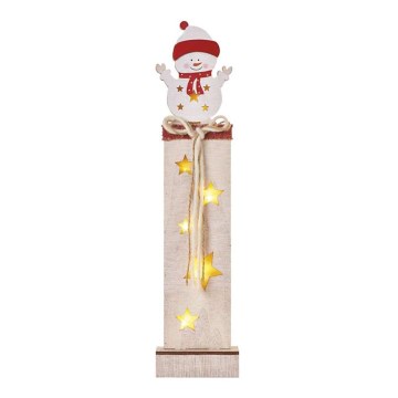 LED Karácsonyi dekoráció 7xLED/2xAA hóember