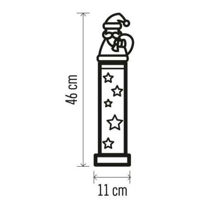 LED Karácsonyi dekoráció 7xLED/2xAA télapó