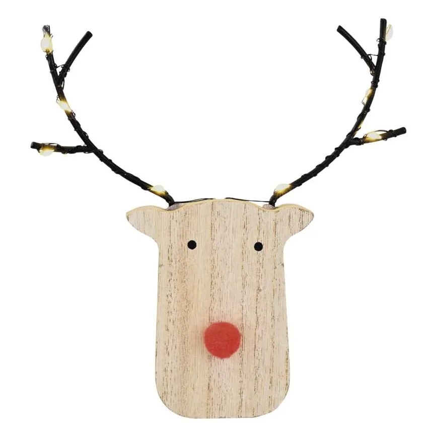 LED karácsonyi dekoráció 8xLED/2xAAA rénszarvas