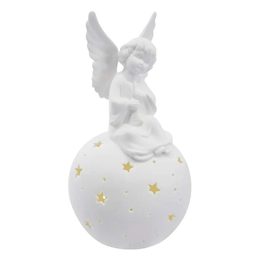 LED karácsonyi dekoráció LED/0,4W/2xAA kerámia angyal