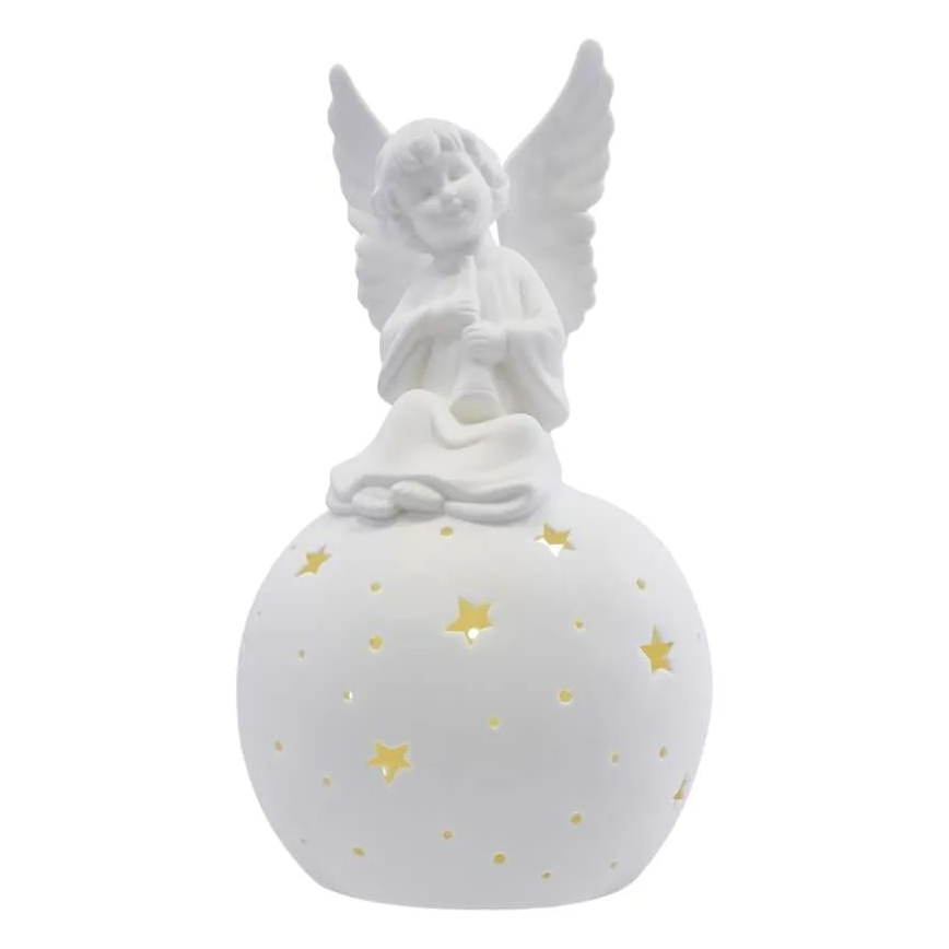 LED karácsonyi dekoráció LED/0,4W/2xAA kerámia angyal