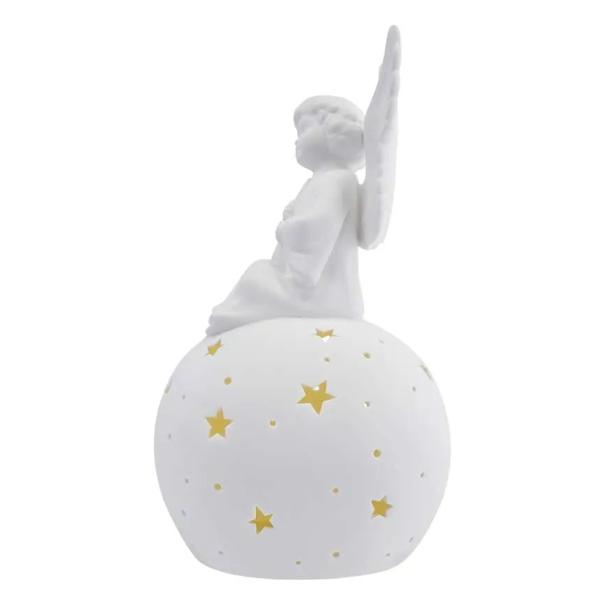 LED karácsonyi dekoráció LED/0,4W/2xAA kerámia angyal