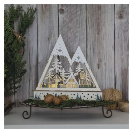 LED karácsonyi dekoráció LED/0,6W/2xAA karácsonyi tájkép