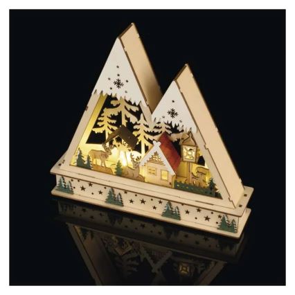 LED karácsonyi dekoráció LED/0,6W/2xAA karácsonyi tájkép