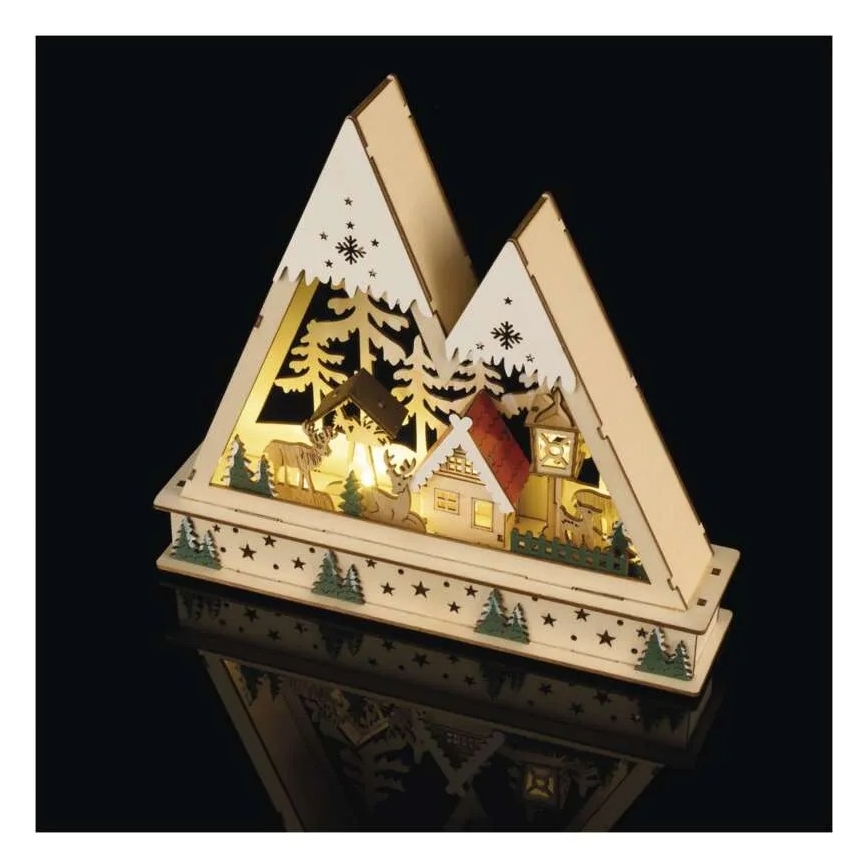 LED karácsonyi dekoráció LED/0,6W/2xAA karácsonyi tájkép