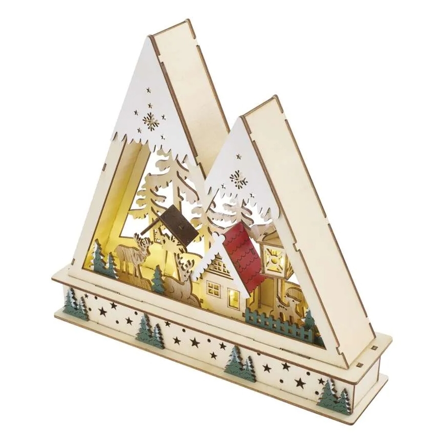 LED karácsonyi dekoráció LED/0,6W/2xAA karácsonyi tájkép