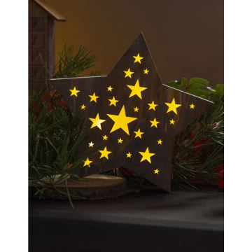 LED Karácsonyi dekoráció LED/2xAAA csillag