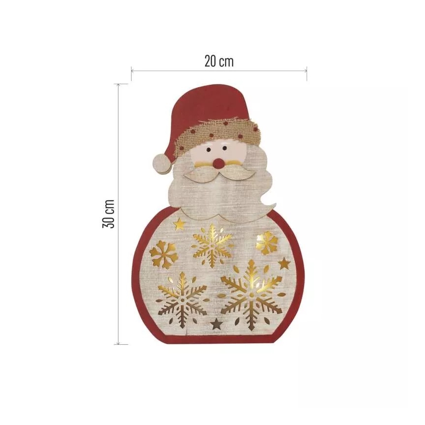 LED Karácsonyi dekoráció LED/2xAAA Santa