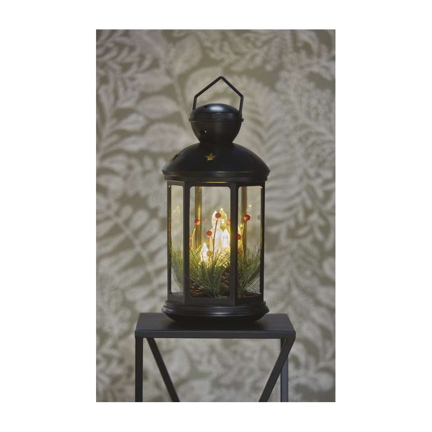 LED karácsonyi dekoráció LED/3xAAA fekete