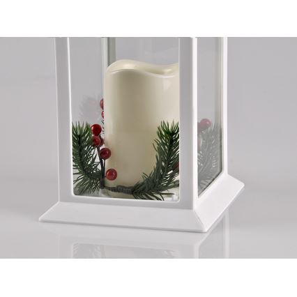 LED karácsonyi dekoráció LED/3xAAA Lámpás fehér gyertya