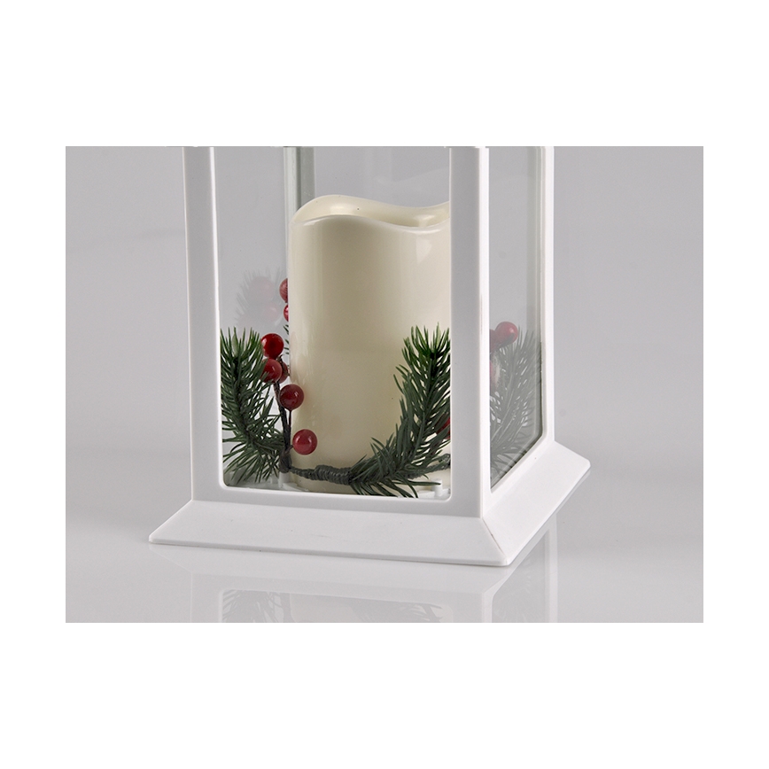 LED karácsonyi dekoráció LED/3xAAA Lámpás fehér gyertya