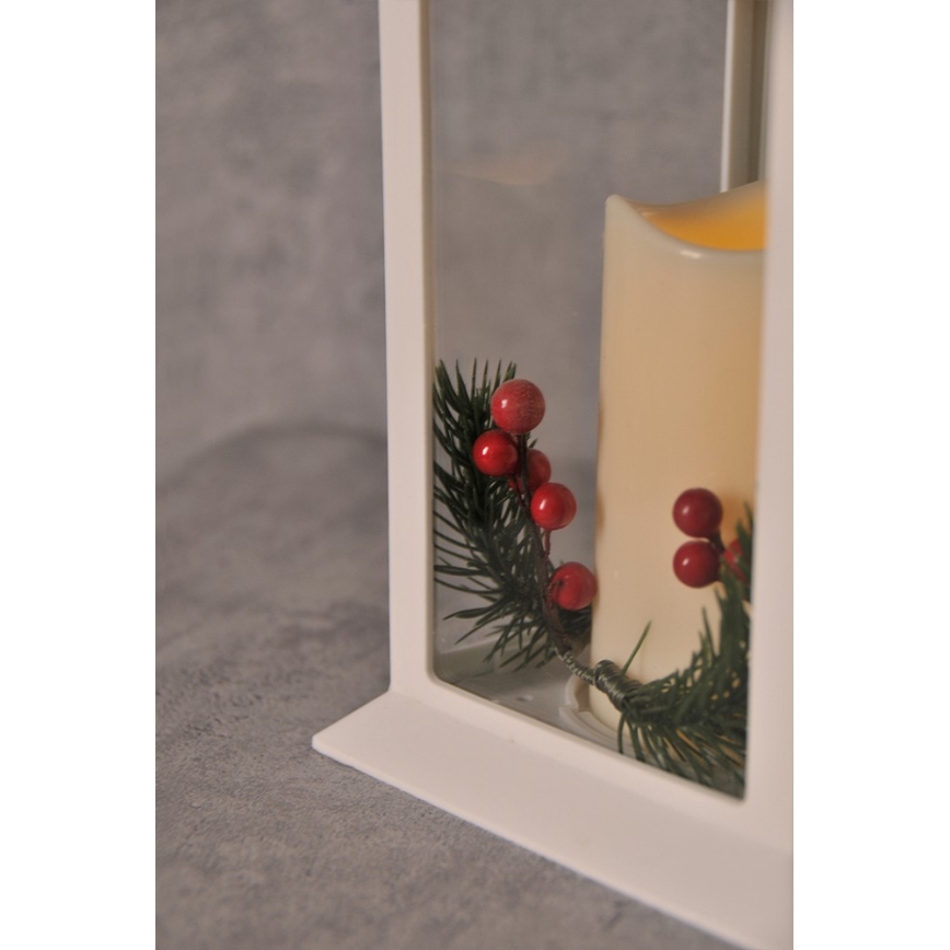 LED karácsonyi dekoráció LED/3xAAA Lámpás fehér gyertya