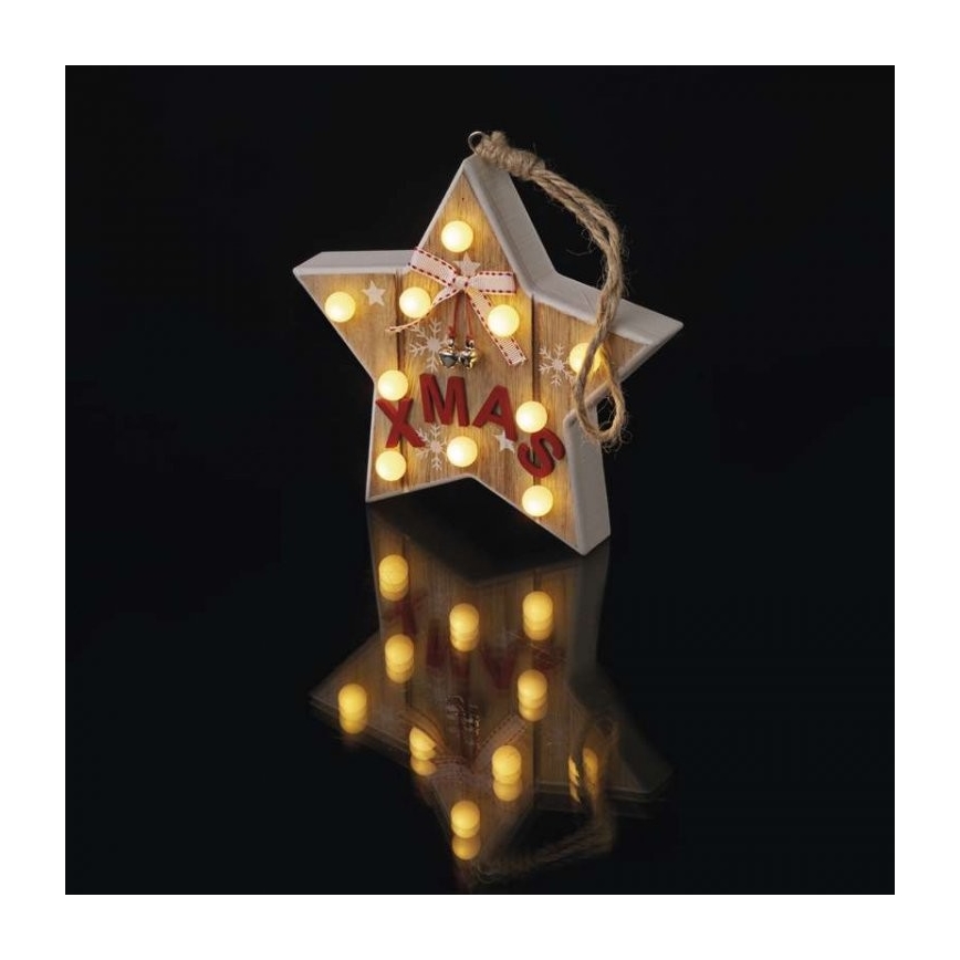 LED Karácsonyi dekoráció XMAS 10xLED/0,6W/2xAAA