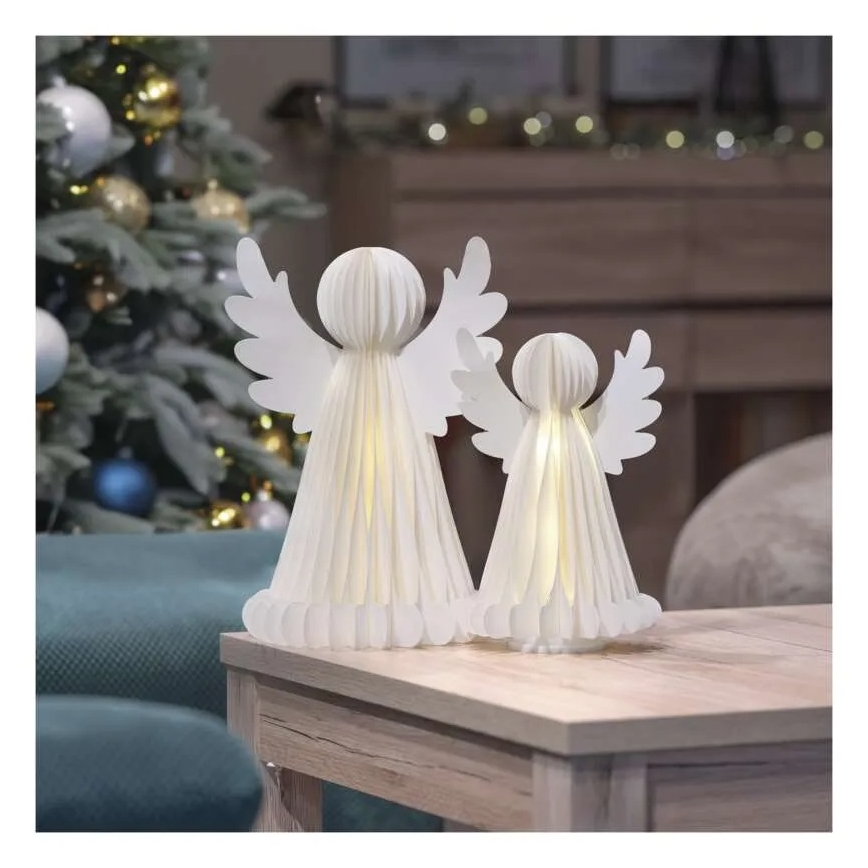 LED karácsonyi dísz 20×LED/6×AA, angyalok