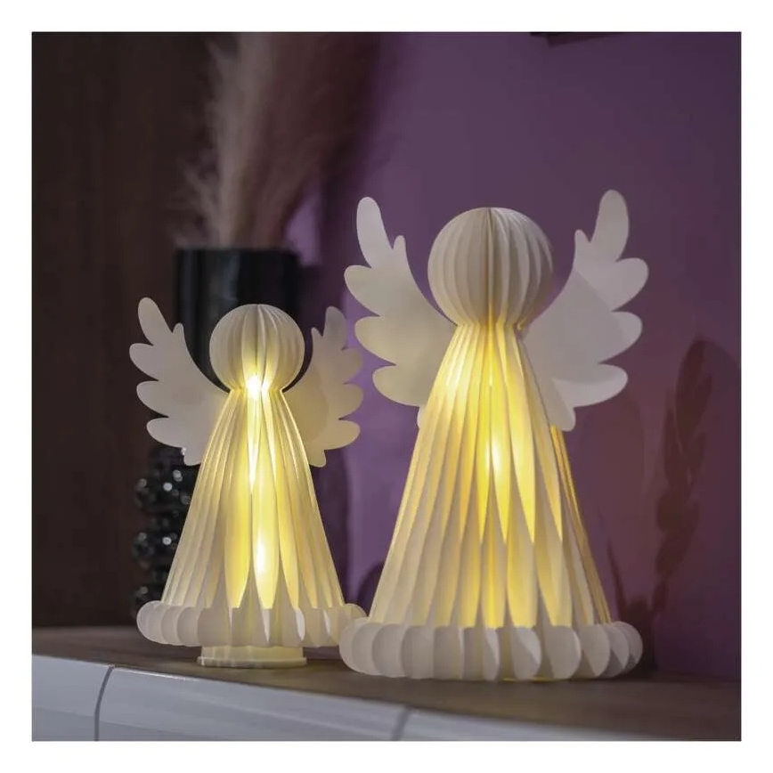 LED karácsonyi dísz 20×LED/6×AA, angyalok