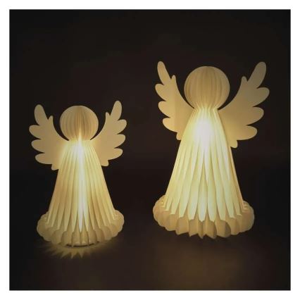 LED karácsonyi dísz 20×LED/6×AA, angyalok