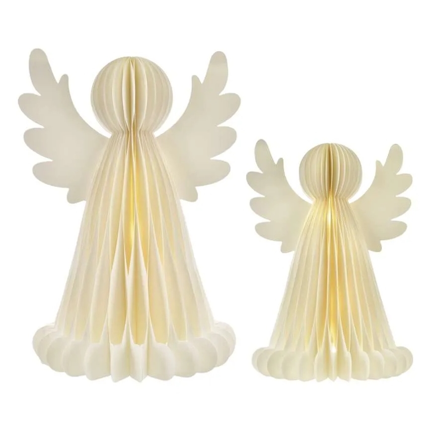 LED karácsonyi dísz 20×LED/6×AA, angyalok