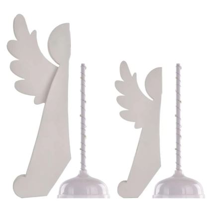 LED karácsonyi dísz 20×LED/6×AA, angyalok