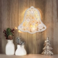 LED karácsonyi dísz 9xLED/2xAA meleg fehér csengő
