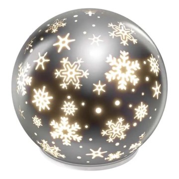 LED karácsonyi dísz LED/0,3W/3xAA gömb átm. 12 cm