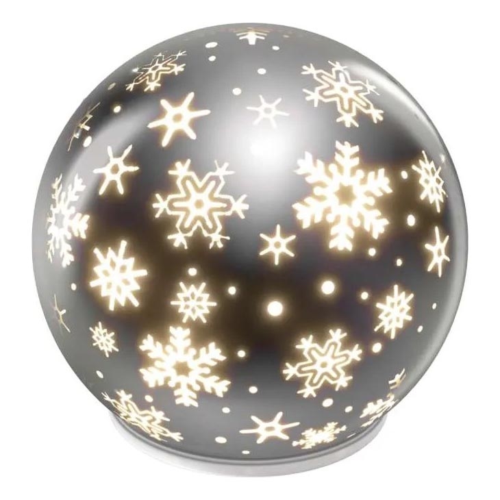 LED karácsonyi dísz LED/0,3W/3xAA gömb átm. 12 cm