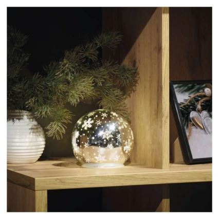 LED karácsonyi dísz LED/0,3W/3xAA gömb átm. 12 cm