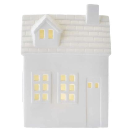 LED karácsonyi dísz LED/CR2032 házikó