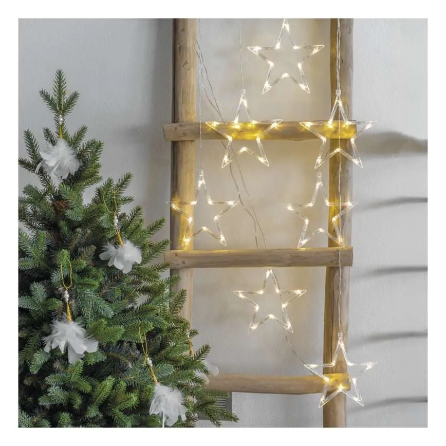 LED karácsonyi fényfüggöny 70xLED/3,6W 567x125 cm meleg fehér