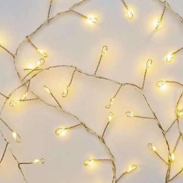 LED karácsonyi fényfüzér 100xLED/3xAA 2,7m meleg fehér