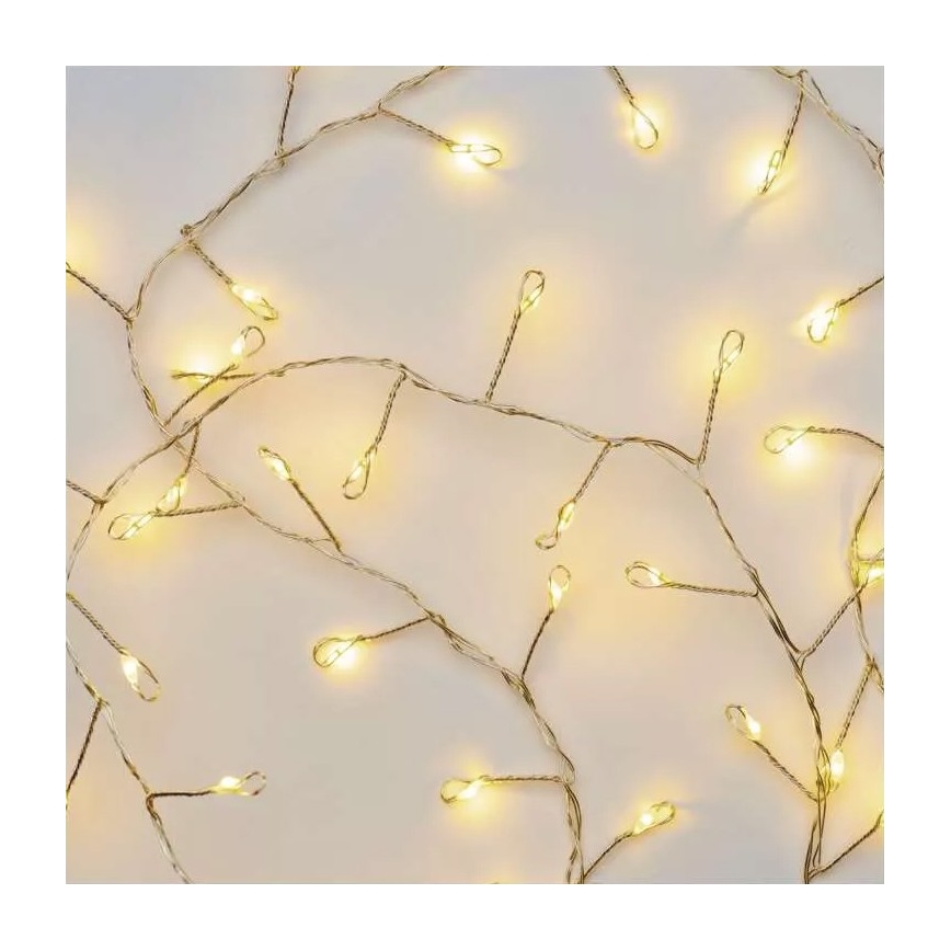 LED karácsonyi fényfüzér 100xLED/3xAA 2,7m meleg fehér