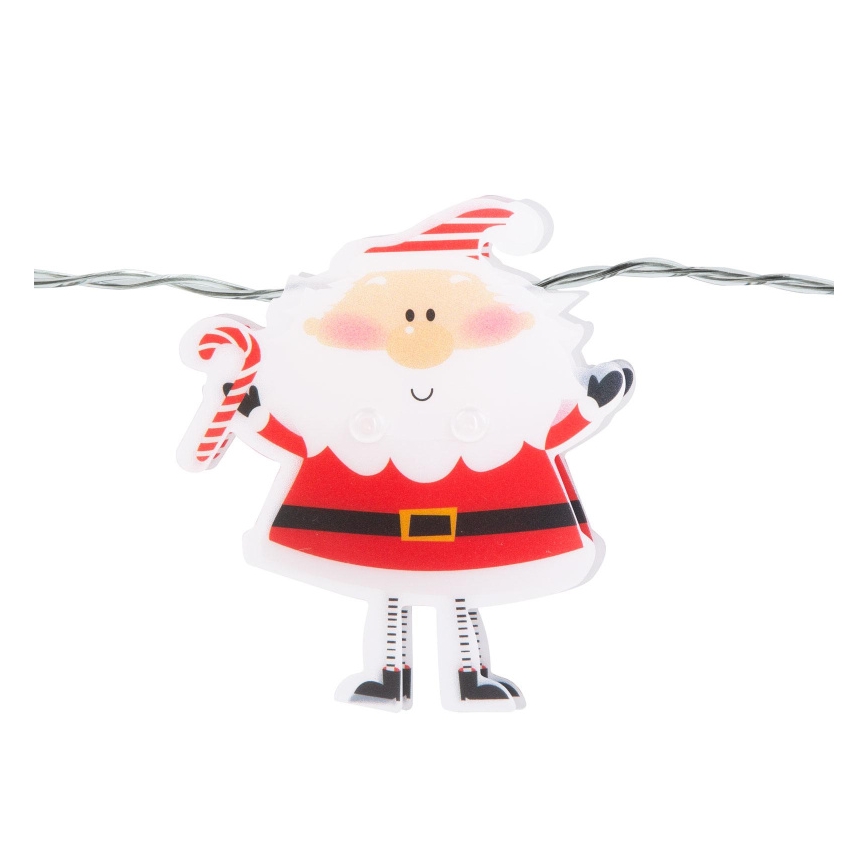 LED karácsonyi fényfüzér 10xLED/2xAA 1,35 m meleg fehér Santa