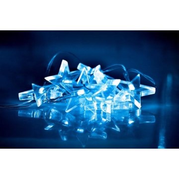 LED karácsonyi fényfüzér 10xLED/2xAA 2,5m kék